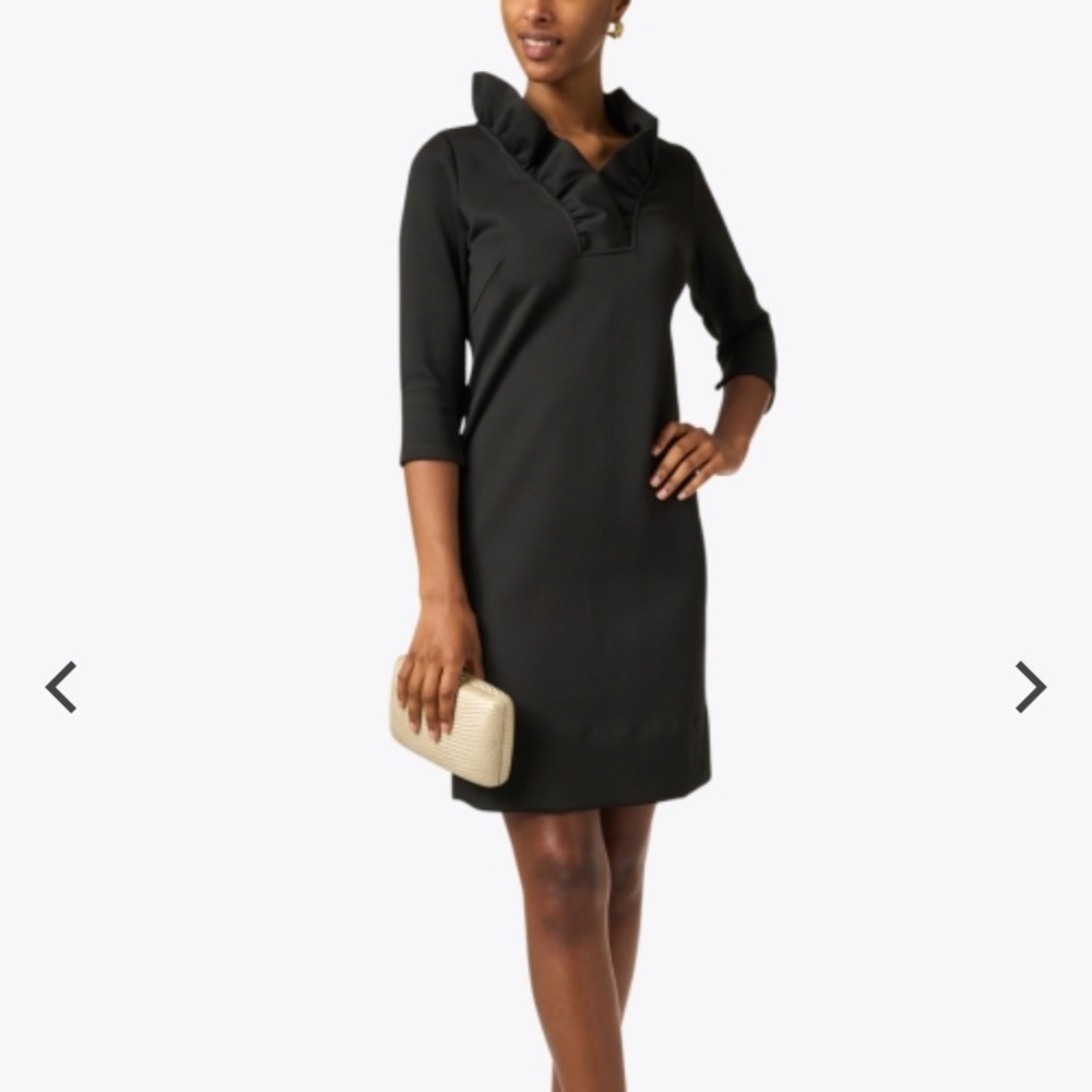 Gretchen Scott Ruffle Neck Dress